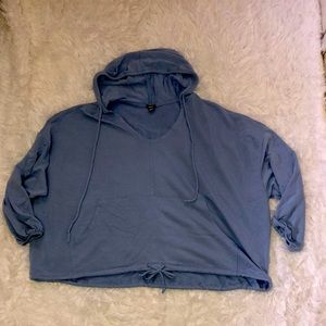 Aerie cropped light weight hooded sweatshirt